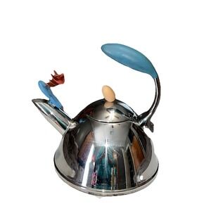 Vintage Michael Graves Whistling Tea Kettle Iconic Postmodern Art Signed Taiwan
